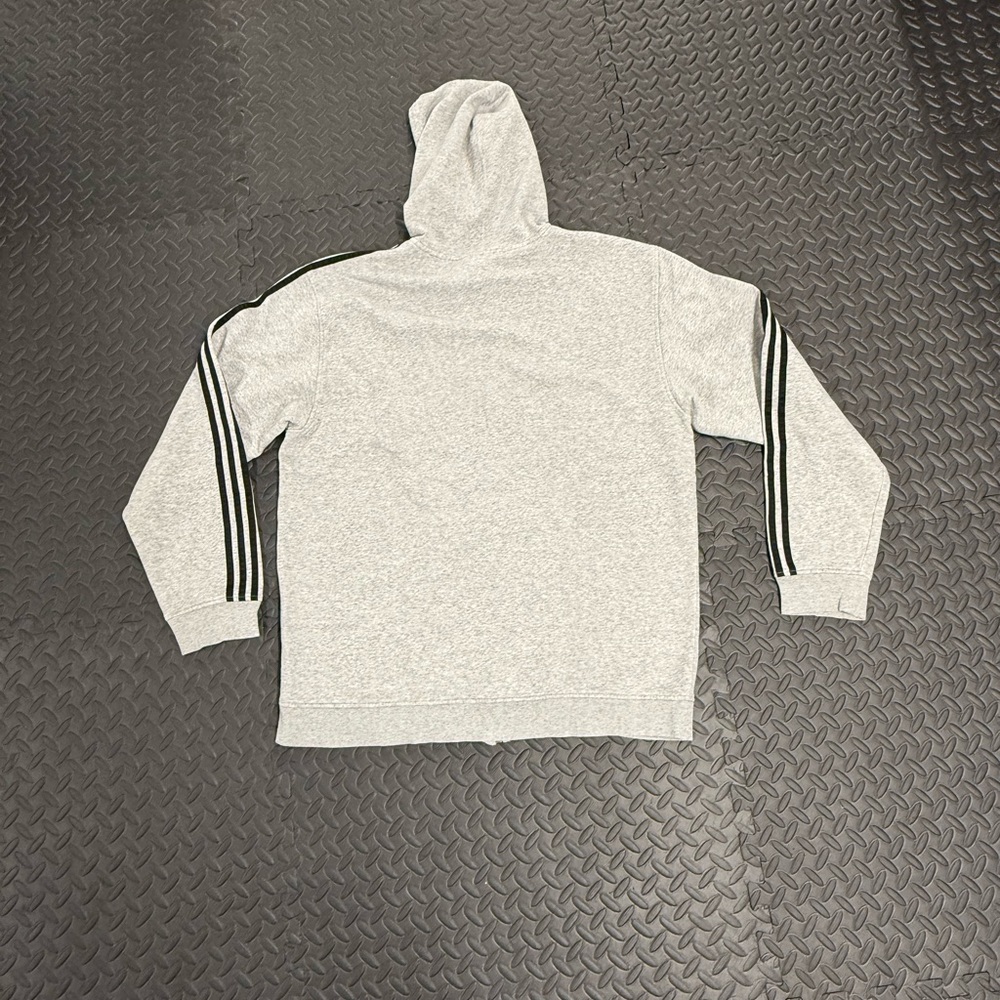 Adidas Gray Hoodie with Black Stripes - Picture 4 of 4